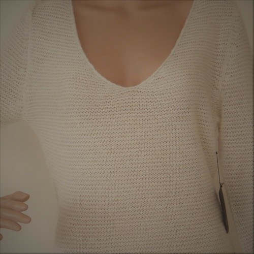 Strick Tunika Pullover Gr. M II Schwestern Silber Metallic Faden leicht Abend - Bild 5 von 11