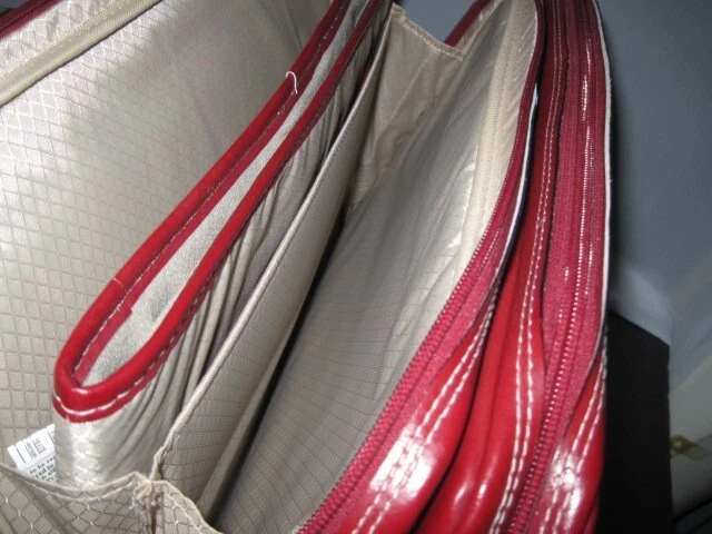 Maletín de cuero McKlein IMPRESIONANTE rojo para computadora portátil bolsa de viaje de negocios Foto 4 de 4