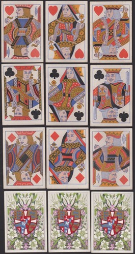 Antiguo Antiguo DE LA RUE Esquina Cuadrada BODA REAL Tarjetas de Juego ESCUDO DANÉS ARMAS - Imagen 6 de 7