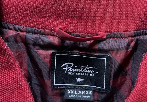 Primitive Skateboarding Windbreaker Nylon Snap Button Jacket XXL Men's Red - Picture 4 of 10