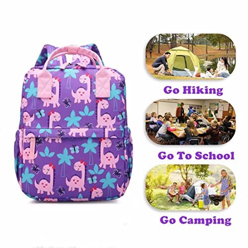 Cute Toddler Preschool Backpack Dinosaur Unicorn School 12inch Girly Dinosaur - Bild 7 von 7