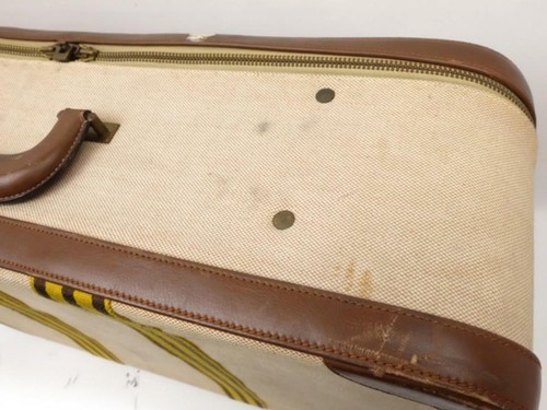 Hermes Extra Large Toile Two-Tone Suitcase Steamer Trunk Luggage 236801 - Picture 12 of 12