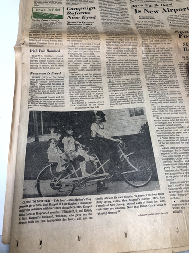13 Part Kalamazoo Gazette Newspapers May 13, 1973 Navy Women Nixon Skylab Space - Picture 22 of 24