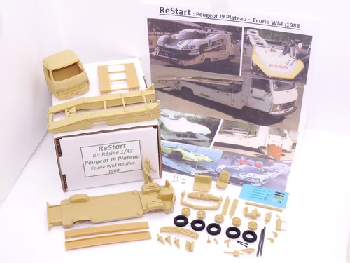 Peugeot J9 Plateau Ecurie WM P86 Le Mans 1986 1997 kit Résine ReStart 1/43