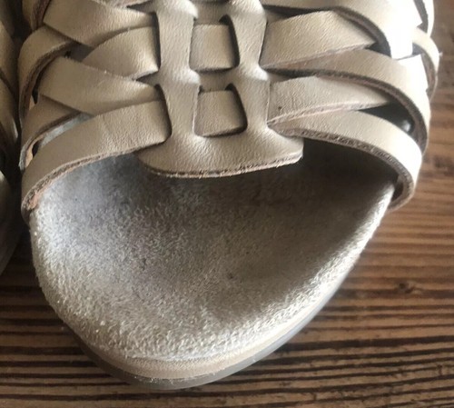 Earthies Petra Biscuit women's wedge woven leather sandals US 6B (m) EUC - Picture 7 of 18
