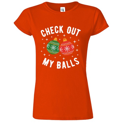 Check Out My Balls Mens Funny Christmas T-Shirt Sarcastic Humor Gift Tee S-3xl - Picture 43 of 49