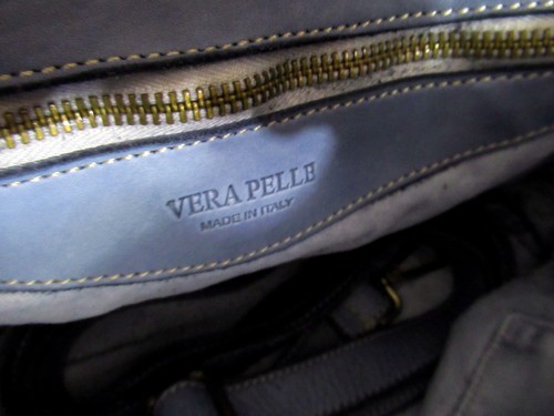 ITALIAN HAND WOVEN GENUINE WASHED LEATHER ZIP TOTE SHOULDER BAG XL MADE IN ITALY - Picture 10 of 12