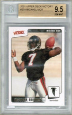 2001 UPPER DECK VICTORY #374 MICHAEL VICK ROOKIE BGS 9.5