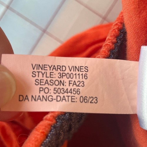 Vineyard Vines Corduroy Jetty Pants Boys XL Orange Pull On Drawstring Pockets - Picture 6 of 9