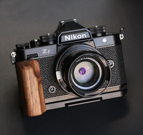 Wood Camera L Handle Hand Grip Hanlde Holder+Alloy Baseplate For Nikon ZF Camera - Picture 26 of 31