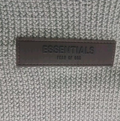 FEAR OF GOD ESSENTIALS KIDS Logo Appliquéd Cotton-Blend Sweater, 12Yrs, Green. - Picture 9 of 11