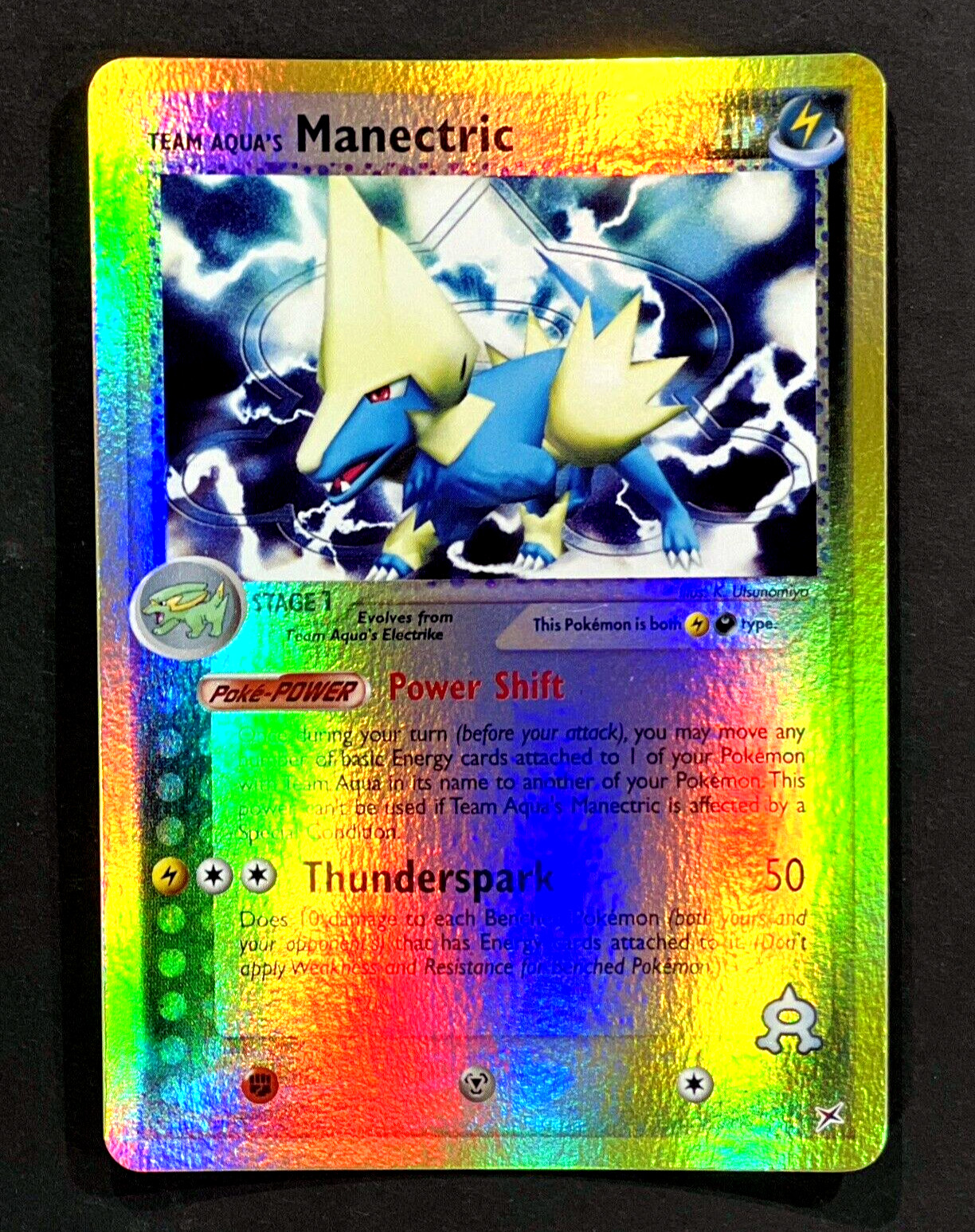 2004 Pokemon MANECTRIC Ex Team Magma vs Aqua REVERSE HOLO Foil Rare Card 4/95 NM