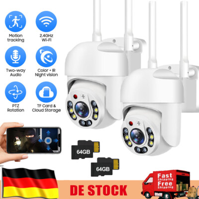 2X ycc365plus Outdoor WIFI IP NETZWERK CAMERA FUNK WLAN AUßEN ÜBERWACHUNGSKAMERA