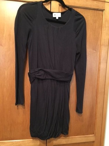 Athe Vanessa Bruno SZ S Sheath Navy Blue Dress with Obi Belt #1351 - Picture 1 of 3