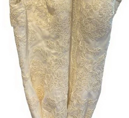 Vestido de novia DaVinci marfil encaje tul talla 14 $2783 Foto 4 de 4