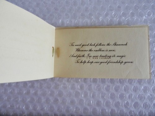 sT PATRICKS DAY HOLIDAY SHAMROCK GREETING LETTER CARD ENVELOPE VINTAGE neocurio - Picture 5 of 7