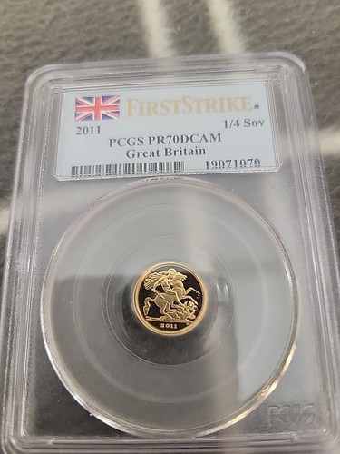 🇬🇧   Great Britain Gold 1/4 Sovereigns Lot - 2009 NGC 70, 2011 PCGS 70 DCAM - Picture 7 of 10