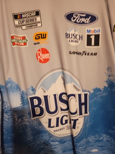 Kevin Harvick Busch Light Beer Nascar Crew Shirt Ford Haas 2023 - Picture 3 of 3
