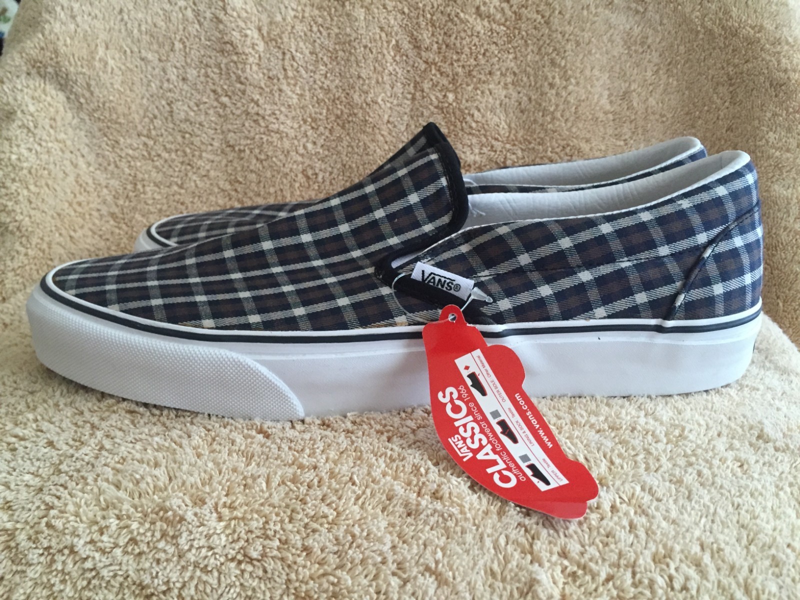 VANS Clásico Slip-On Zapatos-Cinturón de Color - Negro para Hombre vendidos en 1996 VANS Clásico Slip-On Zapatos-Cinturón de Color - Negro para Hombre vendidos en 1996