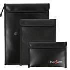 Fireproof Waterproof Money Document Bag - 3 Pack Safe Upgraded Zipper Bags, F...