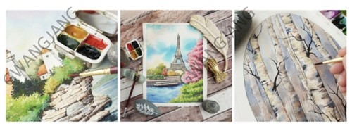 My First Watercolor Coloring Book One Day One Scenery Korea Art illustration Hot - Picture 5 of 6