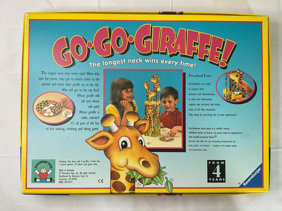 Go Go Giraffe Board Game Discovery Toys Ravensburger 1997 Vintage COMPLETE - Image 2 of 4