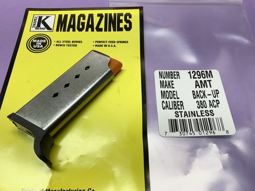 TRIPLE K 1296M AMT BACKUP 380 BACK UP 5 RD STAINLESS STEEL MAG MAGAZINE !!! - Picture 6 of 6