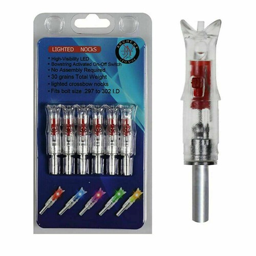 Bogenschießen Pfeil automatische LED beleuchtete Nocken für Armbrustschrauben I.D 0,300"/7,62mm - Bild 16 von 18