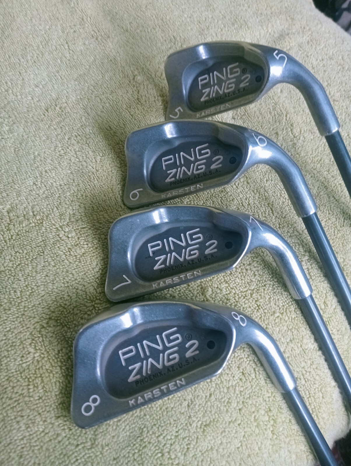 PING Zing 2 MRH Irons 58 Black Dot Karsten Aldila 101 Graphite Shafts