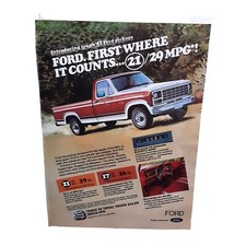 Ford Truck 1981 model 1980 Magazine Original Print Ad Joe Theismann Canon