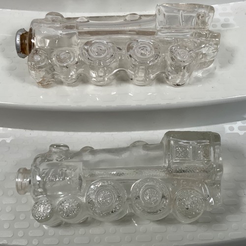 6 Figural Candy Container Glass Bottles Toys Gun Hat Train Lanterns Whistle Vtg - Picture 14 of 20