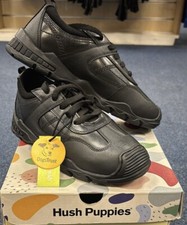 Hush Puppies Boys Travis Junior Leather Trainers size 4