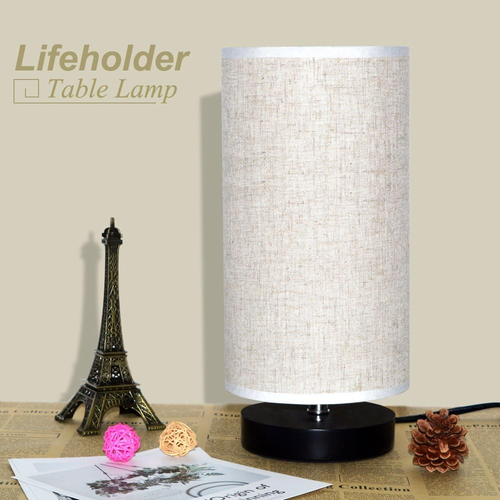 Table Lamp, Bedside Nightstand Lamp, Simple Desk Lamp, Fabric Wooden Table Lamp - Picture 8 of 12