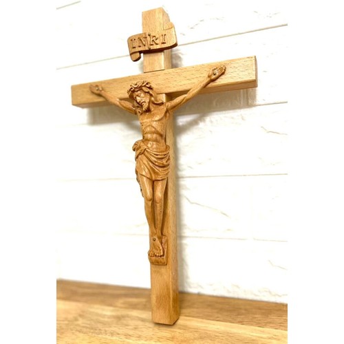 Hand-carved Crucified Jesus Christmas Gift, Decorative Crucifix Religious Statue - Picture 4 of 5