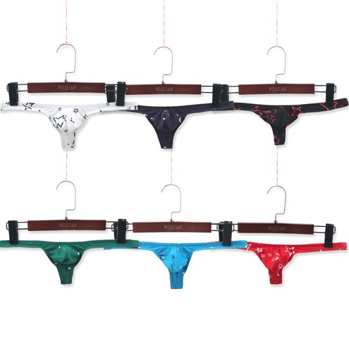 3/6 Pack Men Underwear Sexy Briefs G-string Micro Thongs Cotton Male Gay Panties - Picture 5 of 15