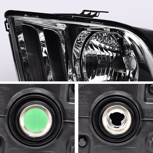 Fit For 2005-2009 Ford Mustang Headlights Headlamp Replacement Pair Left+Right - Picture 10 of 12
