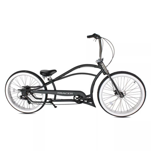 29" Inch 7 Speed Beach Cruiser Stretch Bike for Adults Fat tires F&B Disc Brake - Picture 8 of 9