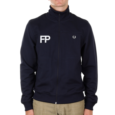 Fred Perry Men's FP Logo Half Zip Track Jacket in Navy Size: L | eBay