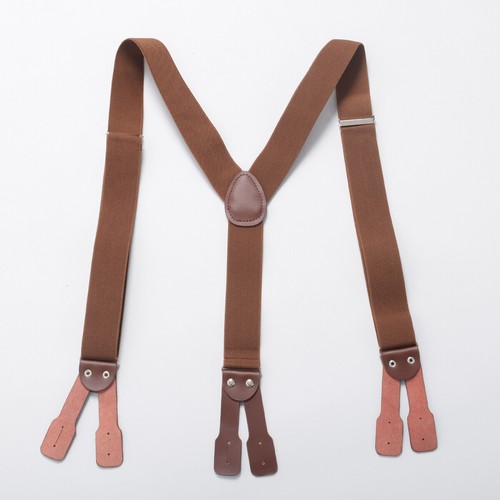 Victorian Men's Elastic Stagecoach Y-Back Button End Suspenders Elastic Belt - Picture 3 of 15