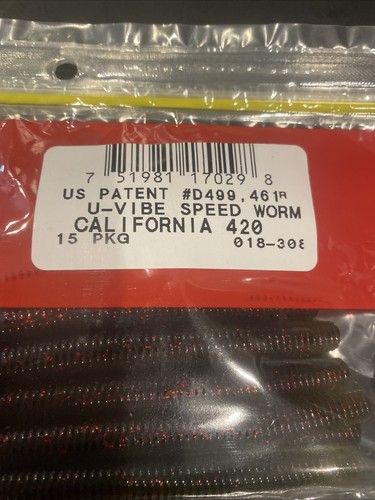 Zoom California 420 Ultra Vibe Speed Worm 6" Split Tail (15 Stück) - Bild 2 von 3