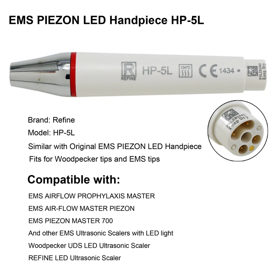 For EMS PIEZON LED Handpiece Dental Woodpecker Ultrasonic Scaler Tips G1 P1 P3 - Image 2 of 4