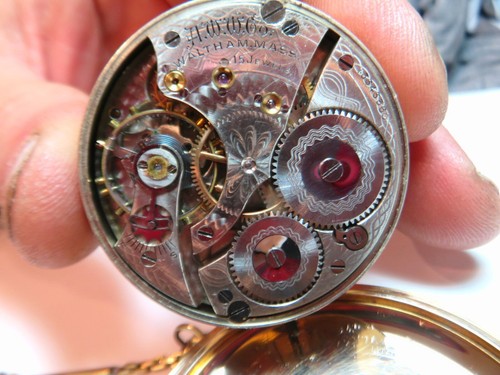 Vintage Waltham Pocket Watch 15 Jewels Model 1899 Size 16 w/Miller Bros. Knife - Picture 5 of 23