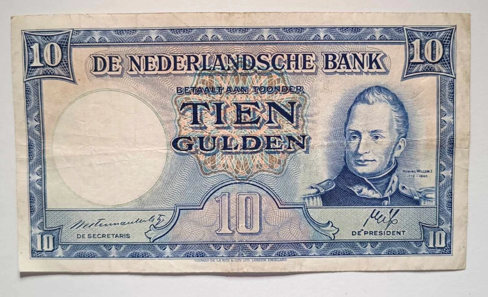 10 GULDEN 1945 PAYS BAS / NETHERLANDS - P75b correct year - Photo 2/2