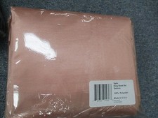SILKY SOFT Satin 4 piece KING Sheet Set Polyester SALMON-PEACH NEW