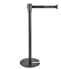 EES Stanchion with 10' Belt, 40" H, Black