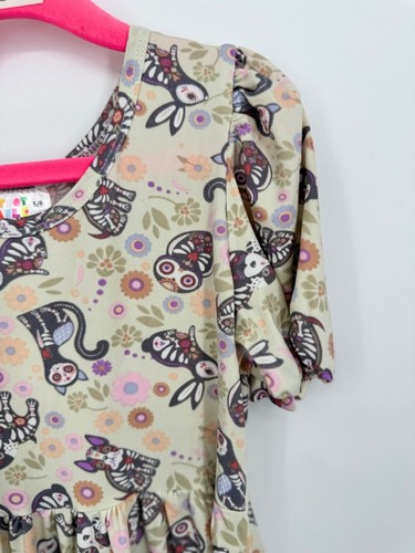 Dotdotsmile Girls Dress Size 5/6 Floral with Animal Skeleton New With Tags - Picture 3 of 5
