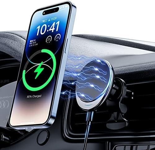 Magsafe Autohalterung Ladegerät für iPhone Magnet Handyhalter 15W Schnellladen - Bild 9 von 9