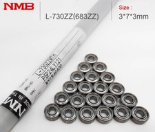 10Pcs NMB L-730ZZ 683ZZ (3x7x3 mm) Bearing Metal Shielded Ball Bearings