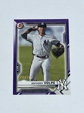 Anthony Volpe 2021 Bowman Purple SP Parallel 239/250 Yankees Prospect BP-85
