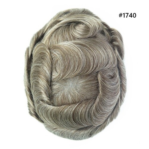 Mens Human Hair Replacement System Invisible Super Thin Skin Toupee Hairpiece7x9 - Picture 55 of 60